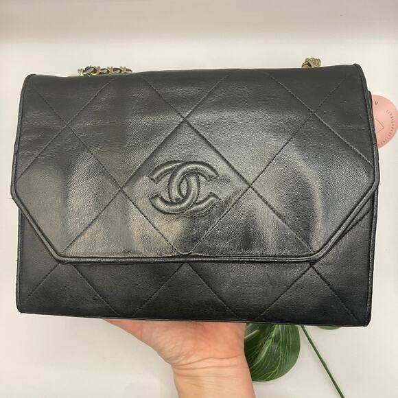 Chanel Vintage Black Quilted Lambskin 19 Flap Crossbody Long Shoulder Bag - Picture 4 of 15